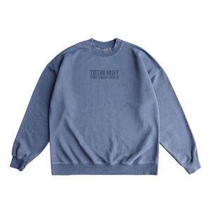 Taylor Swift Men's Crewneck Sweater in Blue